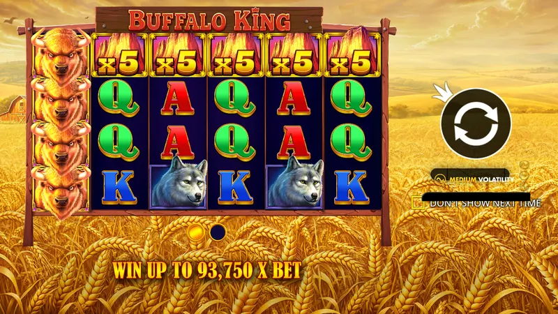 Buffalo King Megaways slot by Pragmatic Play – game screen