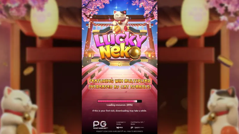 Lucky Neko slot by PG Soft – game screen